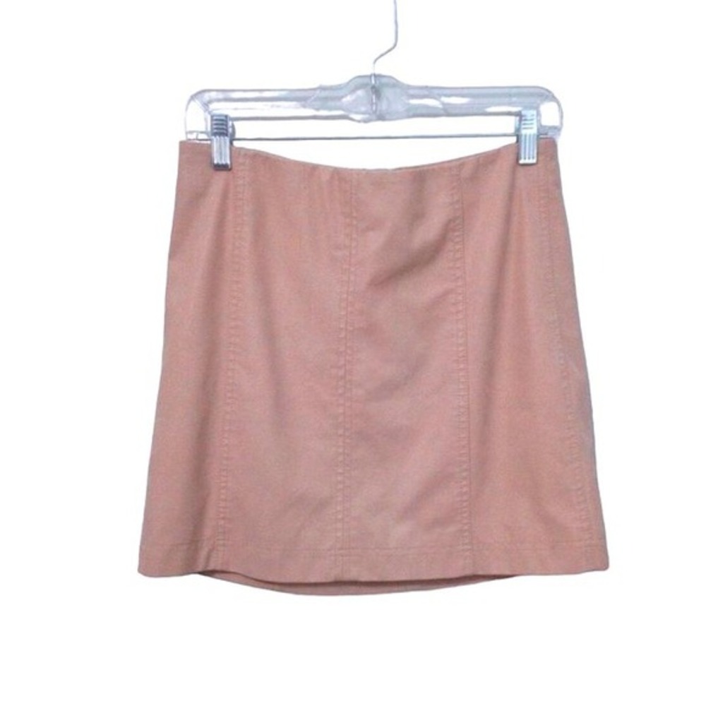 Free People Skirts XS  Pink  Minimalist Zipper Rayon Barbiecore  Preppy Festival